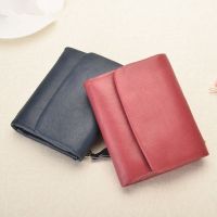 2023 New★ Tisnico Classic Sheepskin Wallet Womens Short Leather Multifunctional Versatile Folding Small Wallet Coin Purse