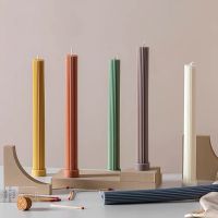 Candy-colored solid aromatherapy candle romantic long pole soybean wax banquet candlelight dinner decorative plant long candle