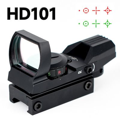 เห็นด้วยกล้องส่องทางไกล HD101จุดสีแดงปรับได้อุปกรณ์ออปติคัลการสะท้อนเห็นด้วยกล้องส่องทางไกลจุดสีแดงชาญฉลาด