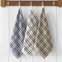 1Pc 34x34cm 100% Cotton British Style Classic Plaid Bathroom Family Face Towel