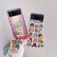 เคสโทรศัพท์การ์ตูนเด็กผู้หญิงเด็กผู้ชายสำหรับ Samsung Galaxy Z Flip 5 4 3ฝาหลังป้องกันสำหรับ Zflip4 Zflip3เคส Zflip5