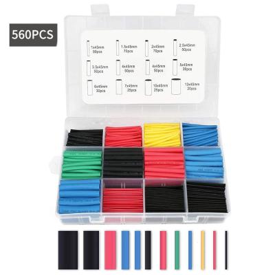 560PCS Multicolor Heat Shrink Tubing Kit - 2:1 Electrical Wire Cable Wrap Assortment with Electric Insulation Heat Shrink Tube Cable Management