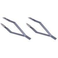 2X Stainless Steel 7825 V Type Watch Spring Bar Tweezers for Watch Repair