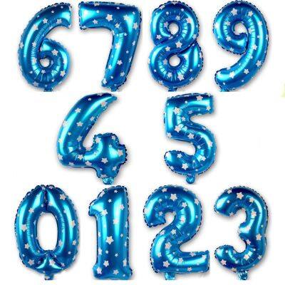 Balloon 32 Inch Blue Digital Wholesale Wedding Birthday Party Layout Decoration Encanto Balloons Country Wedding Garden