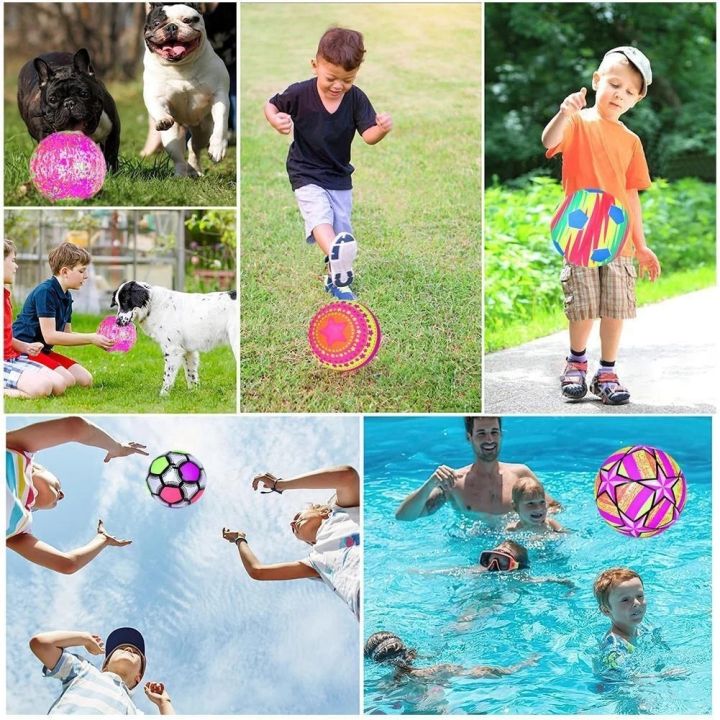 luminous-ball-กระพริบกีฬาฟิตเนสแบบพกพาโยน-bouncy-ลูกยางเด็กกลางแจ้งเกมแบบโต้ตอบของเล่น