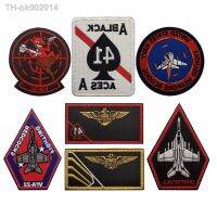 ✗⊙♀ US A41 Black Aces Squadron Arm Badge Top Gun Tactical Military Embroidered Patches Emblem Badges For Jackets