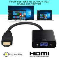 อะแดปเตอร์แปลงสายวิดีโอ HDMI ชายเป็น VGA หญิงสำหรับจอภาพ PC 4K 3.0