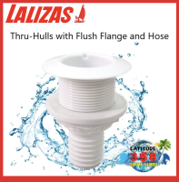 ท่อระบายข้างเรือ Thru-Hulls with Flush Flange and Hose Barb white 10253 lalizas