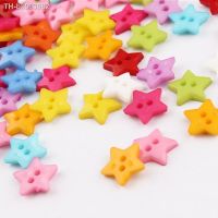 ✚◙ 100PCS Clothes Sewing Accessories 2Holes Star Flatback Colorful Cartoon Buttons Botones Craft Buttons MINI 12x12mm