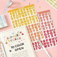 2 Sheets Rainbow English Letter Paper Scrapbooking Stickers Diy 150x200mm