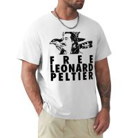 Free Leonard Peltier T-Shirt Sports Fan T-Shirts Animal Print Shirt Short Sleeve Tee T Shirts For Men Graphic