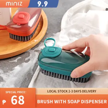 1pc Random Color Soap Dispensing Brush, Automatic Refillable Kitchen  Cleaning Brush For Dishwashing And Pot Scrubbing