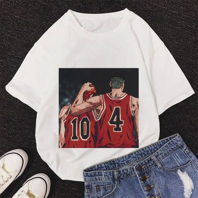 เสื้อยืดลายการ์ตูนอนิเมะสแลม DUNK สไตล์ฤดูร้อนแฟชั่นเสื้อยืดคอกลมผ้าคอตตอน100% พิมพ์ลายการ์ตูนเสื้อยืดคอกลมแนวตลกแบรนด์2023เสื้อยืดผู้ชายใส่ได้ทั้งผู้ชายและผู้หญิง Xs-3xl สไตล์ป๊อป