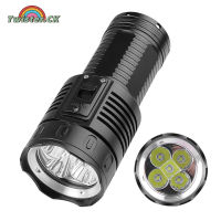 Twister.CK Professional 5 LEDs Mini Flashlight With Tail Rope IPX8 Waterproof Strong Light Aluminum Alloy Powerful Diving Flashlight Torch