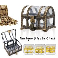 Vintage Transparent Pirate Treasure Storage Box Candy Trinket For Jewelry Earrings Crystal Gem Trinket Box Holder Organizer