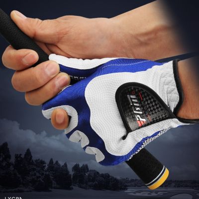 ♞✹ PGM Men Left Right Hand Golf Gloves Fabric Breathable Mesh with Non slip Golf Sport Glove for Male Golf Wearing Accessroies