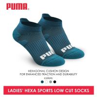 {Sock Shop} ถุงเท้าข้อสั้นสปอร์ตผ้าฝ้ายหนา Puma Hexa สำหรับสุภาพสตรี PLS0105ได้1คู่