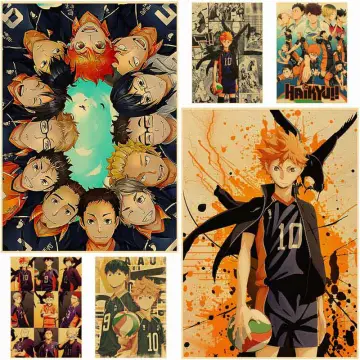 Anime Haikyuu Retro Posters and Prints Volleyball Boy Poster Aesthetic Room  Decor Decorative Items for Home Decoration Painting