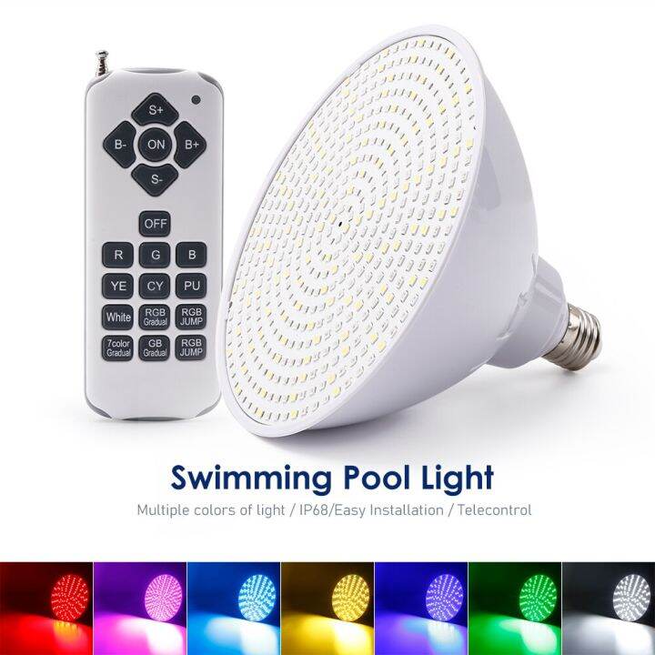 AC12V RGB Swimming Pool Light Par38 Bulb Submersible LED Lights
