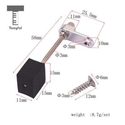 ；‘【； Tooyful Chrome Pickguard Mounting Bracket With Screws For Mandolin LP Jazz Guitar Replacement