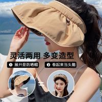 ♚ Sun hat womens summer anti-ultraviolet shell sunshade empty top vinyl cover face sun hat big brim cycling summer