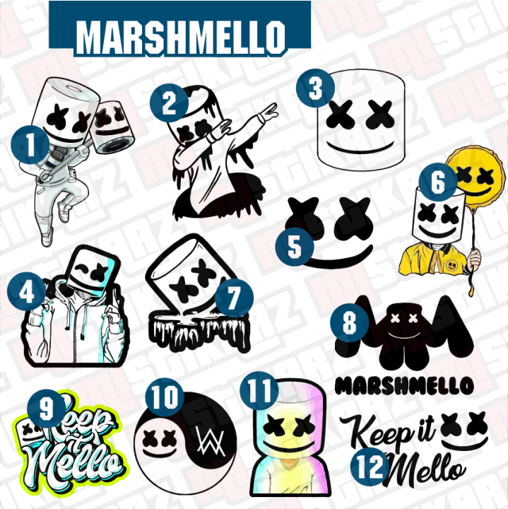 MARSHMELLO - Waterproof Sticker | Lazada PH