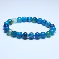 【CW】 Bracelets For Women Natural Stone Tiger Eye Blue Veins Agate Bracelet Healing Energy Chakra Bracelets For Women Men Jewelry