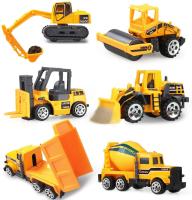 Coolplay Mini Alloy Diecast Car Model Engineering Toy Vehicles Dump Truck Forklift Excavator Model Car Mini Gift For Kids Boys Die-Cast Vehicles