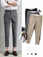 New Fashion Casual Slacks Cropped Pants X201 กางเกงสแล็คชาย 5ส่วน สไตย์เกาหลี กางเกงขายาวชาย