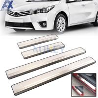 For Toyota Corolla 11Gen ALTIS 2013 2014 2015 2016 Car Stainless Steel Slim Door Sill Scuff Plate Cover Trim Guards No Logo