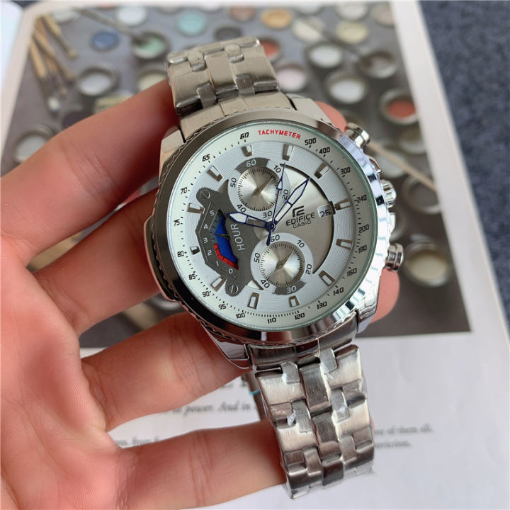 Original NO.1Casio แฟชั่น Luxury Quartz นาฬิกาสำหรับผู้ชาย Top ยี่ห้อธุรกิจเหล็กกล้าไร้สนิมนาฬิกากันน้ำนาฬิกาสำหรับผู้ชาย