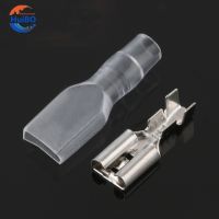 100Sets(200pcs) Female Spade Connector 4.8 Crimp Terminal with Insulating Sleeves For Terminals 4.8mm