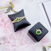 【lz】✐  Neovisson alta qualidade árabe pulseira anel conjuntos para as mulheres de cristal cor ouro estilo literário argélia marrocos jóias casamento