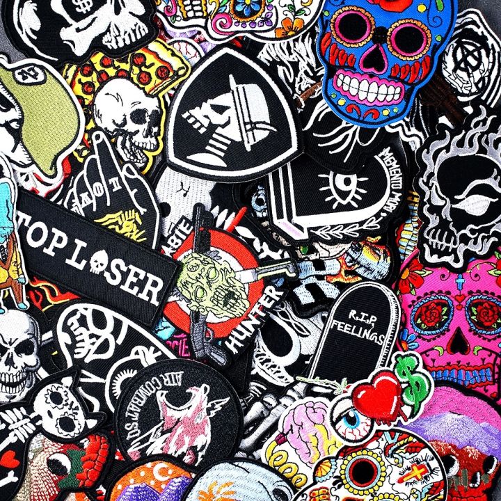 yf-skull-badges-embroidery-patches-applique-ironing-clothing-sewing-supplies-punk-hand