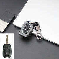 คาร์บอน ABS ฝาครอบกุญแจรถสำหรับ Renault Dacia Dokker Duster Logan Laa Scenic Master Megane 2ปุ่ม Remote Key Cover