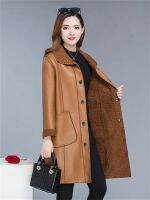 [COD] Jacket XL-5XL Collar 2022 New Korean Fashion Add Faux Leather Coat Female JD880