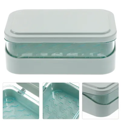 Pemegang sabun plastik nampan Bar wadah penutup piring Shower Saver Abs penyimpan dinding perjalanan dapur Case