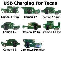 แท่นชาร์จ USB สำหรับ Tecno Camon 17 15 12 Air Pro Premier ตัวต่อที่ชาร์จยูเอสบีสายแผงวงจรเคเบิลแบบยืดหยุ่น