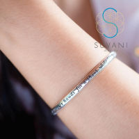 Suvani Jewelry - เงินแท้ 92.5% กำไลข้อมือ Bangle มีความหมาย แม่กุมมือลูกไว้ครู่หนึ่ง แต่แม่มีเขาในหัวใจตลอดไป