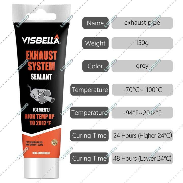 75g 150g Metel Exhaust System Paste Car Pipes Repair Sealant High Temperature Pipe Glue Air Leak