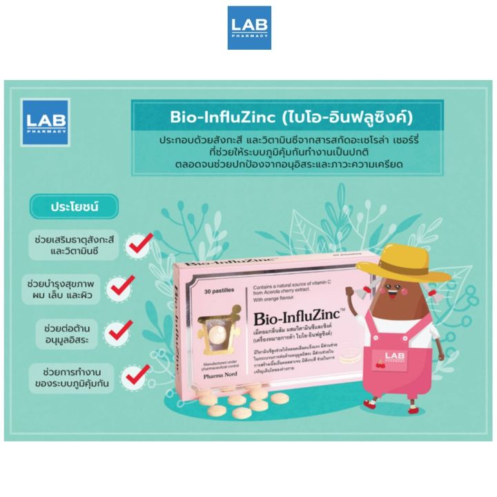 pharma-nord-bio-influzinc-30s-ฟาร์มา-นอร์ด-ไบโอ-อินฟลูซิงค์-เม็ดอมวิตามินซี-และ-สังกะสี-เพื่อระบบภูมิคุ้มกัน