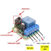 Diese 433Mhz 1000-Meters Remote Control 1CH Universal Wireless RF Relay 12V Controller and Transmitter, DIY Smart remote control