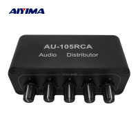 AIYIMA NJM4580 Stereo Audio Mixer 1 Input 5 Output Multi-Channel Audio Source Distributor RCA Interface For Power Amplifiers