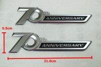 K-85 2ชิ้นป้ายโลโก้ ครบรอบ 70ปี 70th ANNIVERSARY สำหรับ Toyota ขนาด 21X5.5cmมีเทปกาวด้านหลัง