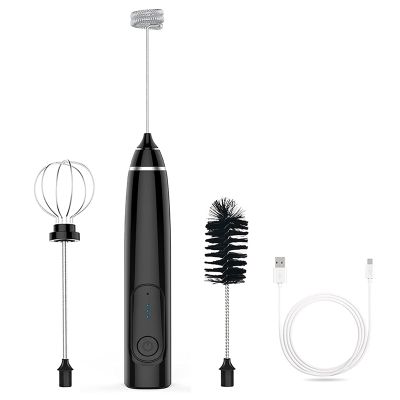 Milk Frother Handheld Electric Whisk- Portable Rechargeable 3 Speed Coffee Frother for Cappuccino Latte Hot Chocolate