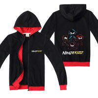 NUINJA KIDZเด็กซิปเสื้อแขนยาวHooded Coatเสื้อกันหนาวแจ็คเก็ตลายการ์ตูนเด็กซิปเสื้อเด็กเสื้อผ้าC1873เสื้อผ้าเด็กใส่ลำลองสำหรับฤดูใบไม้ร่วงฤดูหนาวหลวมเสื้อคาร์ดิแกนกีฬา