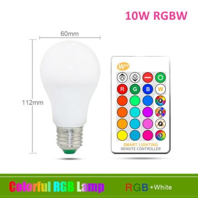 【▼Hot Sales▼】 gaqiugua6 โคมไฟหลอดไฟ Led Rgb 4ชิ้น/ล็อต5W 10W 15W 220V หลอดไฟ Led Rgb E27 Ampoule Bombilla ไฟ Led Rgbw Rgbww ไฟสปอร์ตไลท์มหัศจรรย์16สี