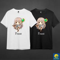 เสื้อยืดเกมเมอร์ แขนสั้น คอกลม ลาย Priest ผ้า Cotton 100% เกรดพรีเมี่ยม แบรนด์ Glisten Game