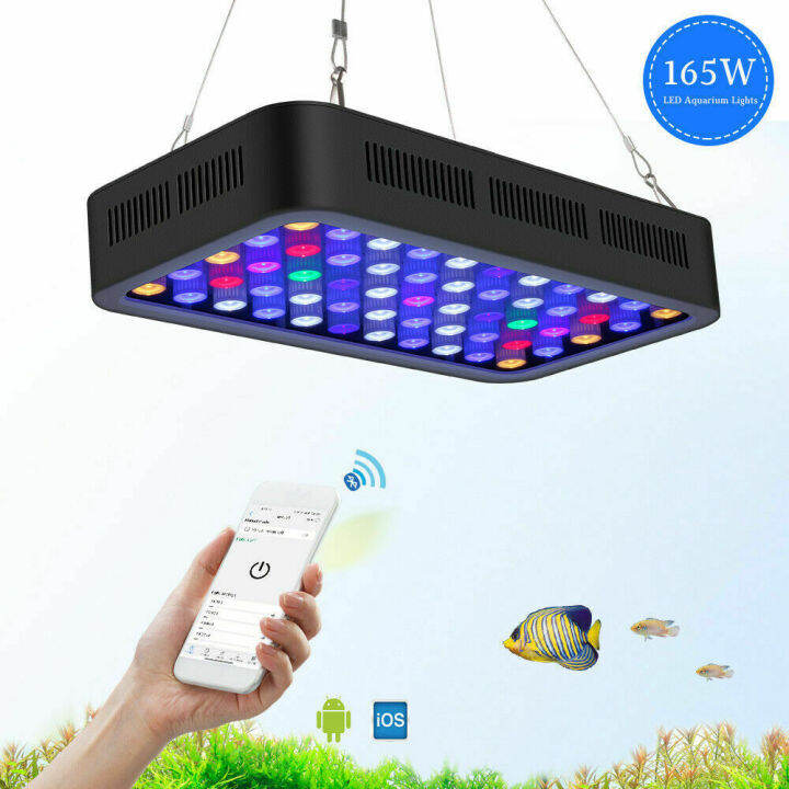 165W LED Aquarium Light Bluetooth Module Smart Control for Coral Reef