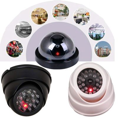 IRCTBV โดมปลอดภัยความปลอดภัยจำลองกล้องดัมมี่กระพริบไฟ LED จอภาพ CCTV ปลอม